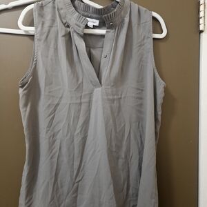 Women's Calvin Klein Gray Sleeveless Top